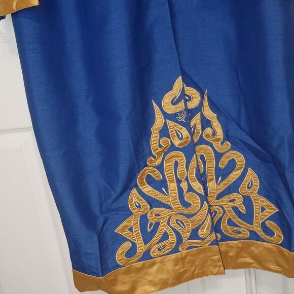 Ashro Plus Size Omari Pant Set Royal Blue /Gold African Caftan Sz 3X - Picture 13 of 16